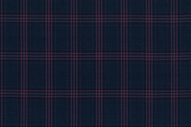 71117-2/10301 Purple Plaid Check On Blue Jacket Fabric