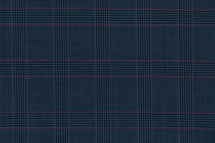 71119-1/10306 Blue Palid W Purple Check Jacket Fabric