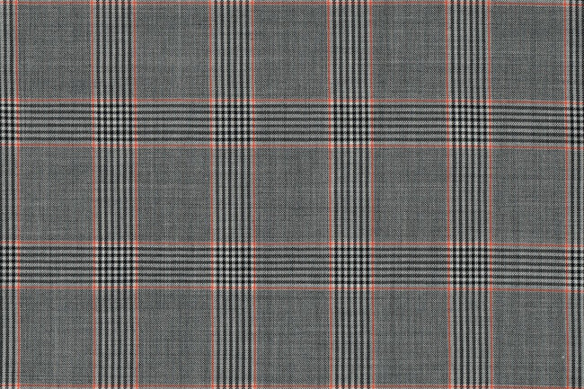 71119-2/10305 Grey Plaid W Mustard Check Vest Fabric