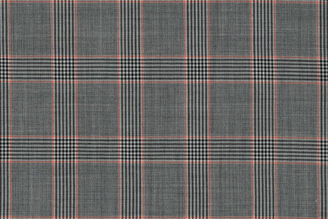 71119-2/10305 Grey Plaid W Mustard Check Jacket Fabric