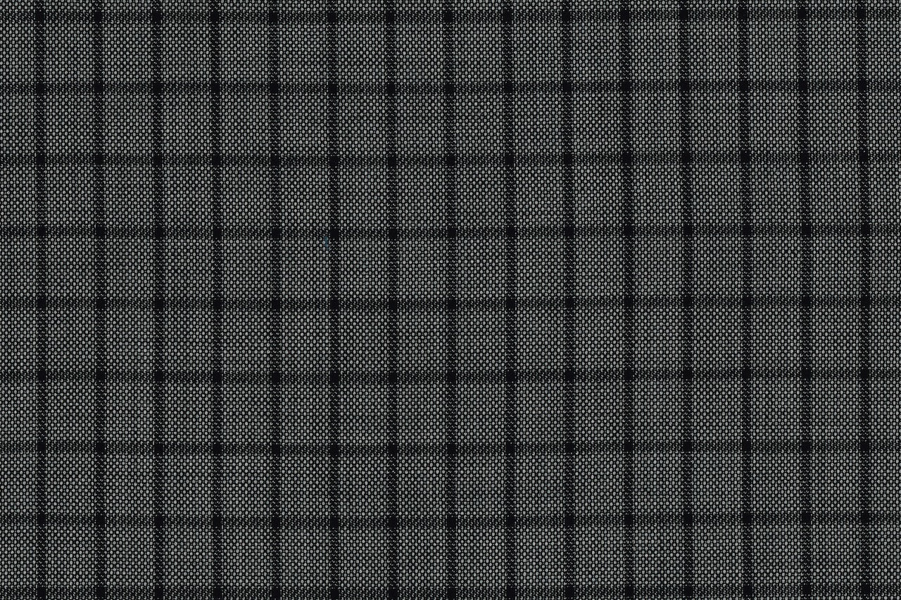 71120-1/10307 Black Check On Grey Birdseye Suit Fabric