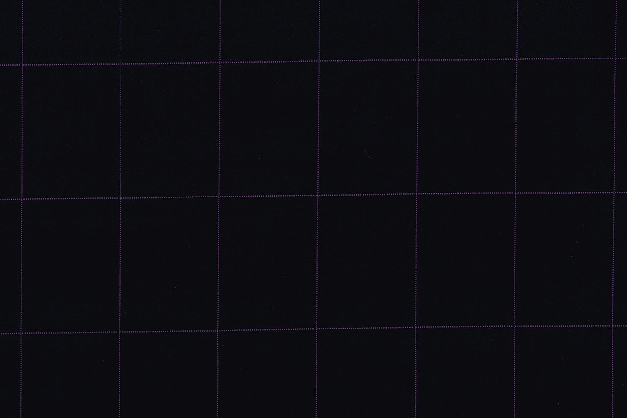 71121-2/10311 Dark Blue With Purple Windowpane Jacket Fabric