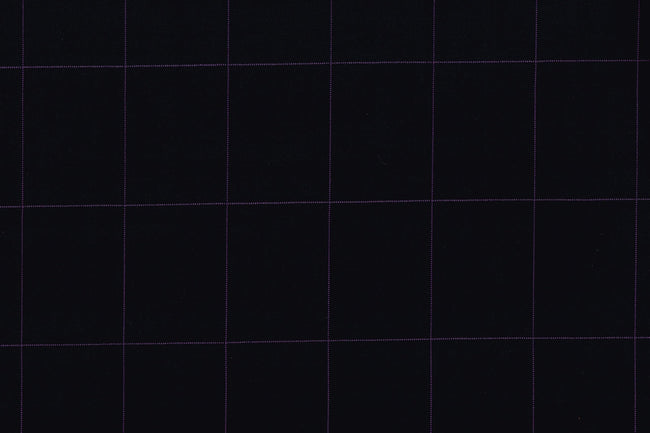 71121-2/10311 Dark Blue With Purple Windowpane Jacket Fabric