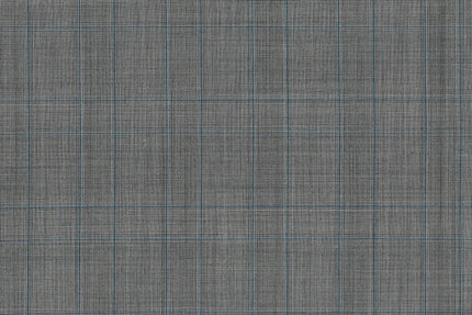 71123-1/10314 Blue Check On Grey Glen Plaid Jacket Fabric