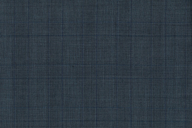 71123-3/10316 Blue Check On Blue Grey Glen Plaid Pants Fabric