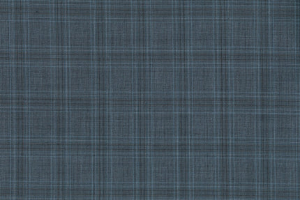 71124-2/10340 Blue Grey Palid Check Jacket Fabric