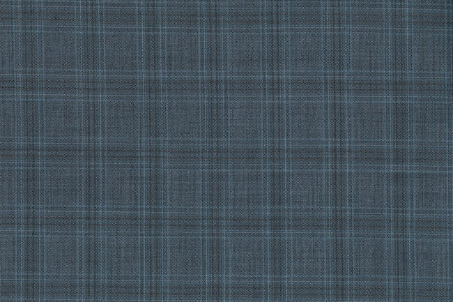 71124-2/10340 Blue Grey Palid Check Jacket Fabric