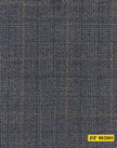 802001/P3-20892 Grey With Black and Brown Check Suit Fabric