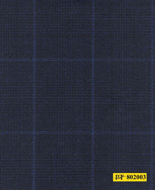 802003/P3-20894 Midnight Blue With Blue Check Jacket Fabric