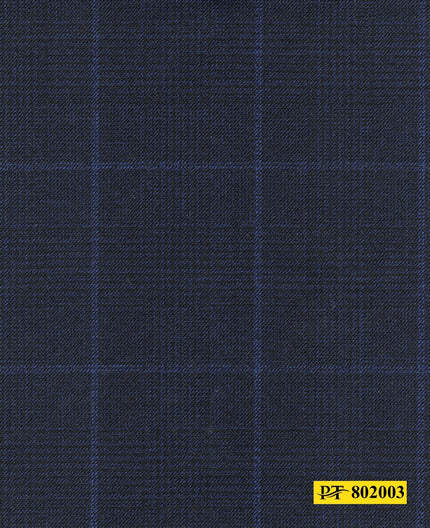802003/P3-20894 Midnight Blue With Blue Check Suit Fabric