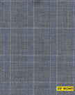 802005/P3-20896 Light Grey With White & Blue Check Jacket Fabric