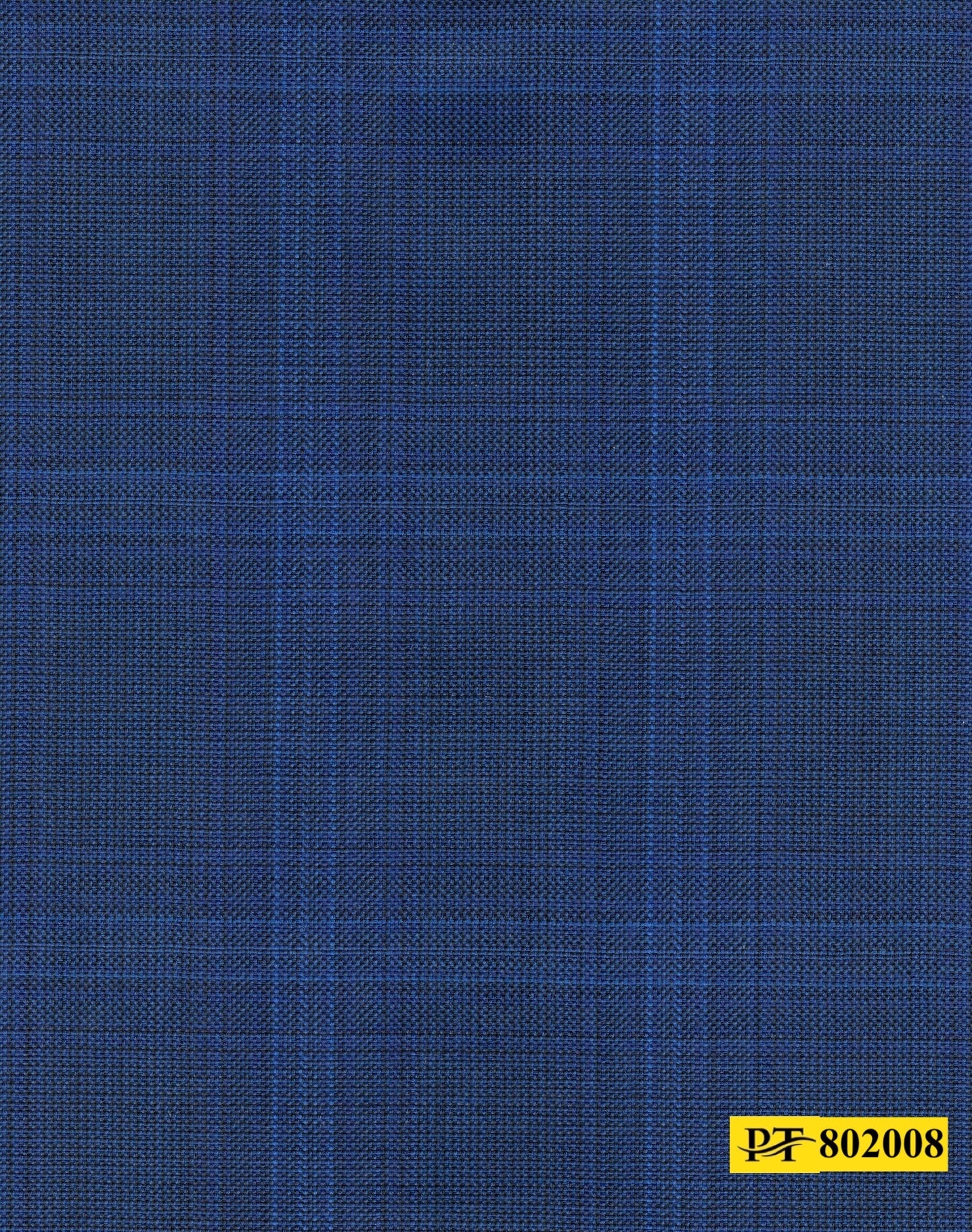 802008/P3-20899 Royal Blue With Light Blue Check Suit Fabric