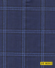 802012/P3-20903 Navy With Black and Light Blue Check Suit Fabric