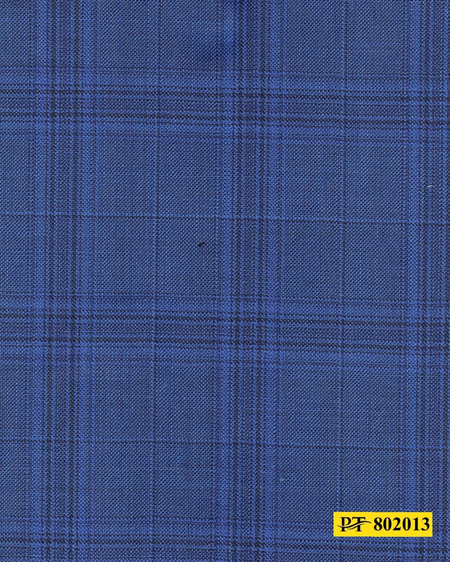 802013/P3-20904 Skydiver Blue With Black Check Jacket Fabric