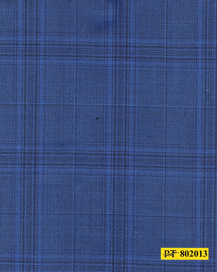 802013/P3-20904 Skydiver Blue With Black Check Jacket Fabric