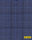 802019/P3-20910 Royal Blue With Light Blue Check Suit Fabric