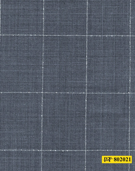 802021/P3-20912 Blue Grey With White Check Suit Fabric