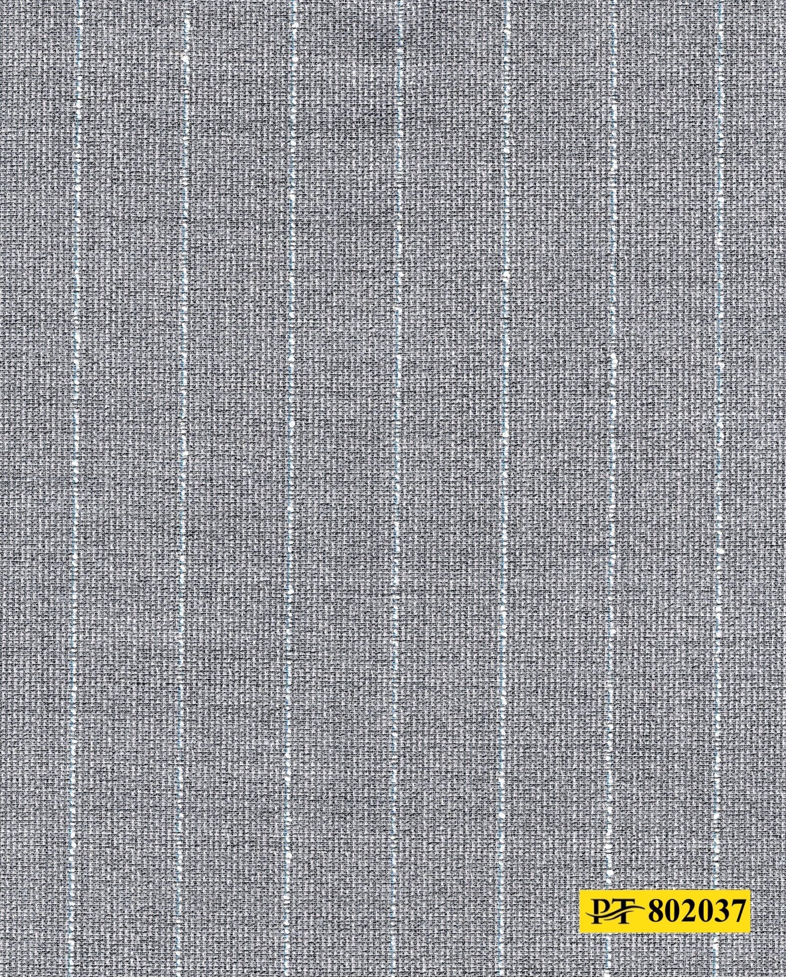 802037/P3-20928 Silver Grey With White Stripe Suit Fabric