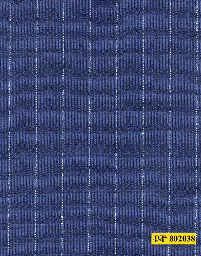 802038/P3-20929 Royal Blue With White Stripe Suit Fabric