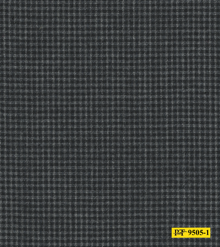 9505-1/P4-18168 Grey With White Check Suit Fabric