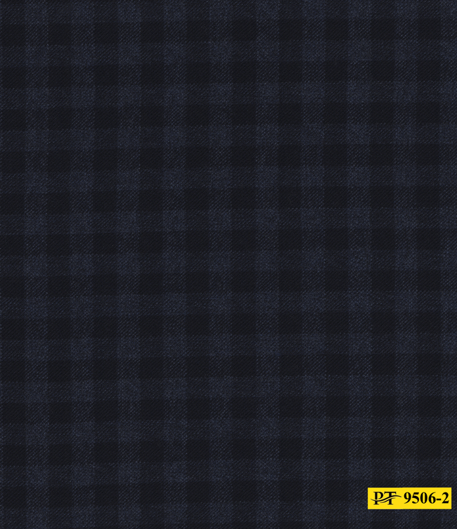 9506-2/P4-18171 Blue & Black Check Jacket Fabric