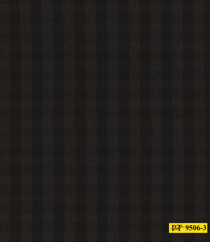 9506-3/P4-18172 Brown & Black Check Suit Fabric
