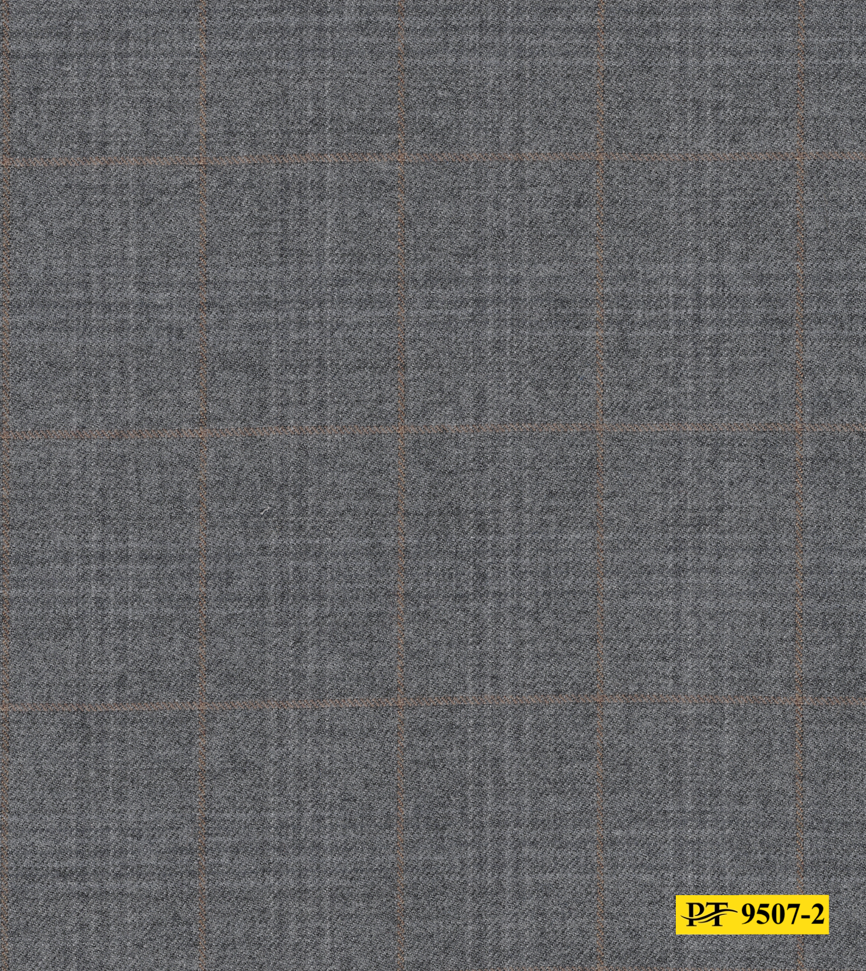 9507-2/P4-18174 Grey With Brown Check Suit Fabric