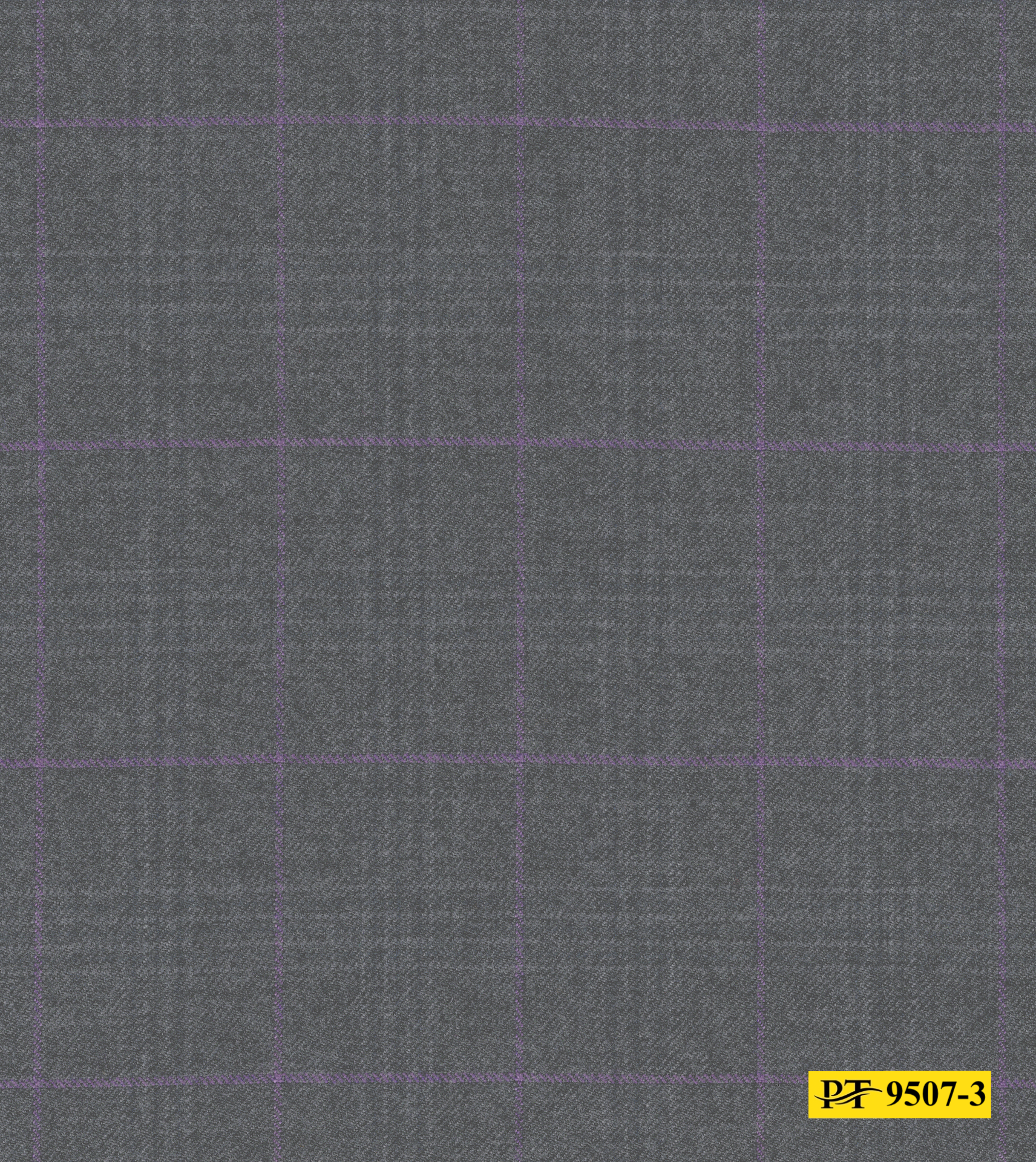9507-3/P4-18175 Grey With Purple Check Suit Fabric