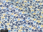 COLOR 17/BLOOM 17 Blue and White Floral Printed Fine Giza Cotton Shirting Fabric