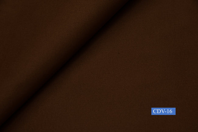 CDV-16/M2-21414 Coffee Brown Solid Pants Fabric