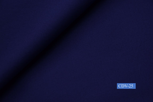 CDV-25/M2-21423 Navy Blue Solid Pants Fabric