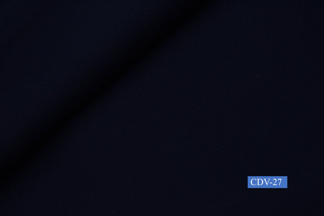 CDV-27/M2-21425 Midnight Blue Solid Pants Fabric
