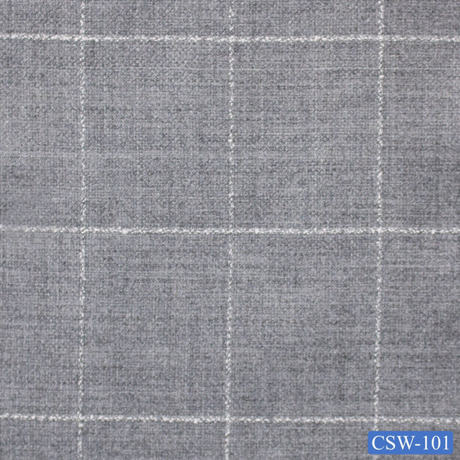 CSW-101/V3-19061 Light Grey Check Pants Fabric