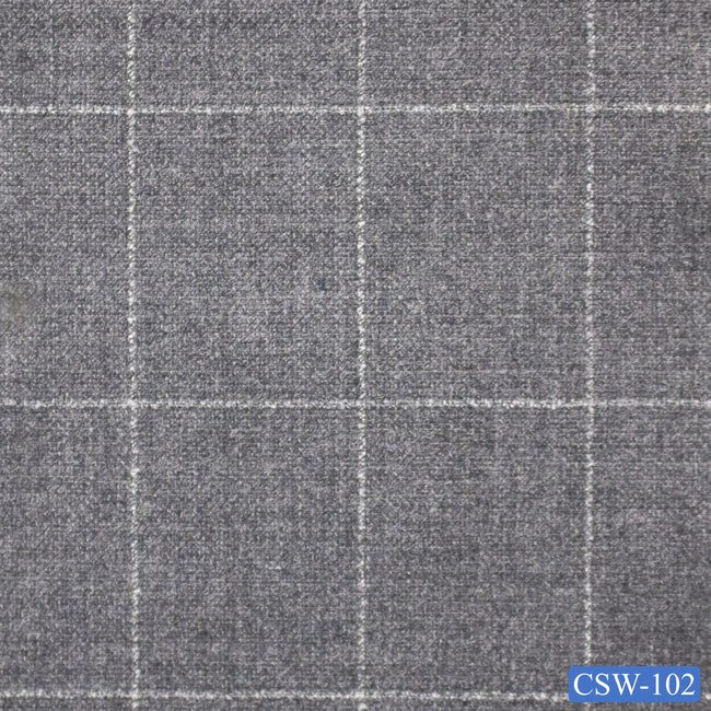 CSW-102/V3-19062 Medium Grey Check Pants Fabric
