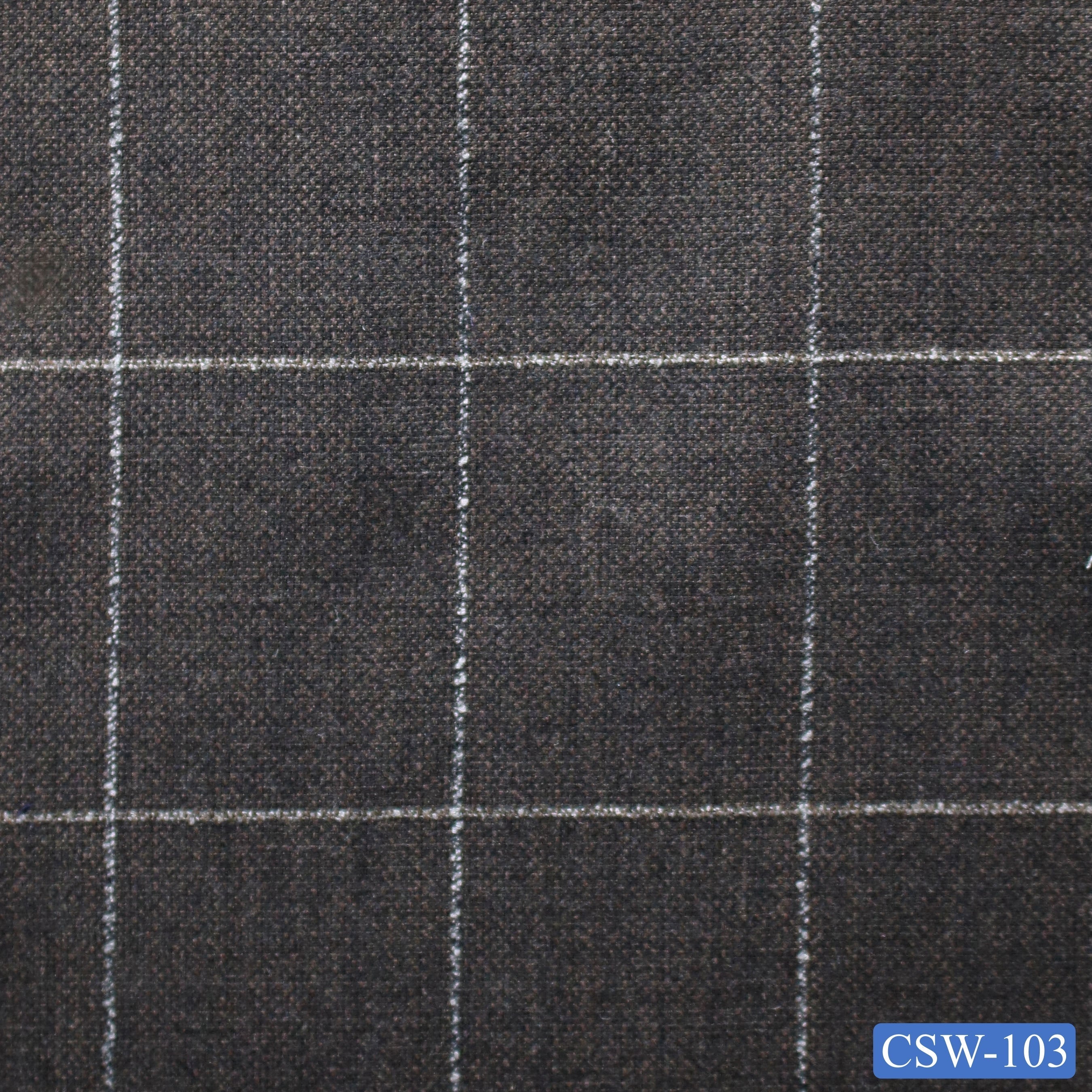 CSW-103/V3-19063 Dark Brown Check Vest Fabric