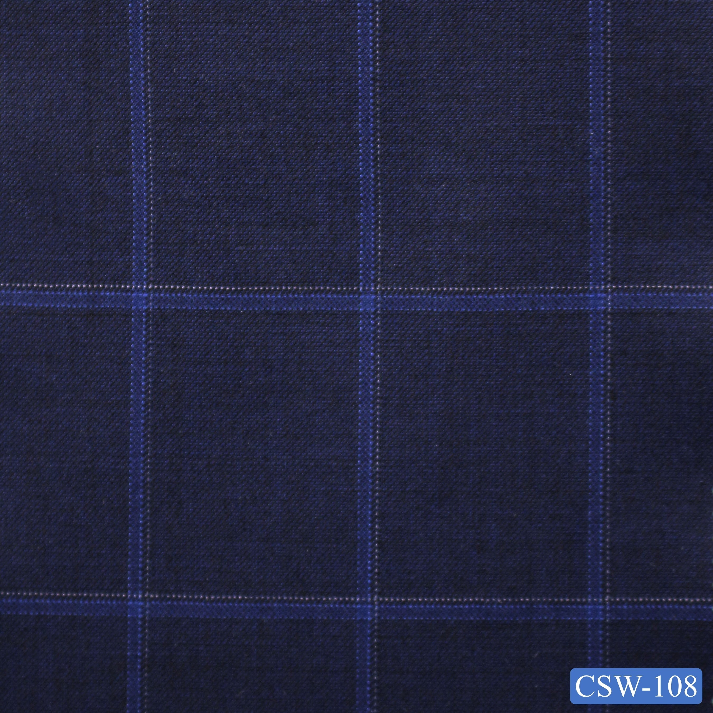 CSW-108/V3-19068 Blue Check Vest Fabric