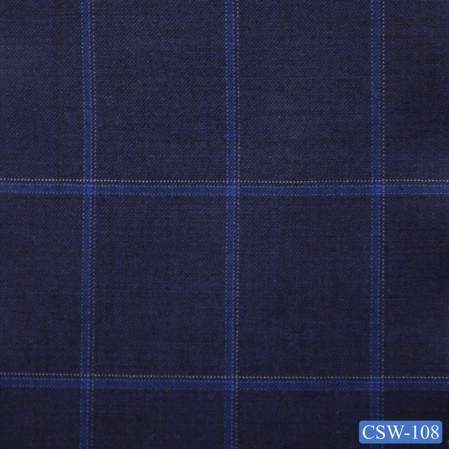 CSW-108/V3-19068 Blue Check Pants Fabric