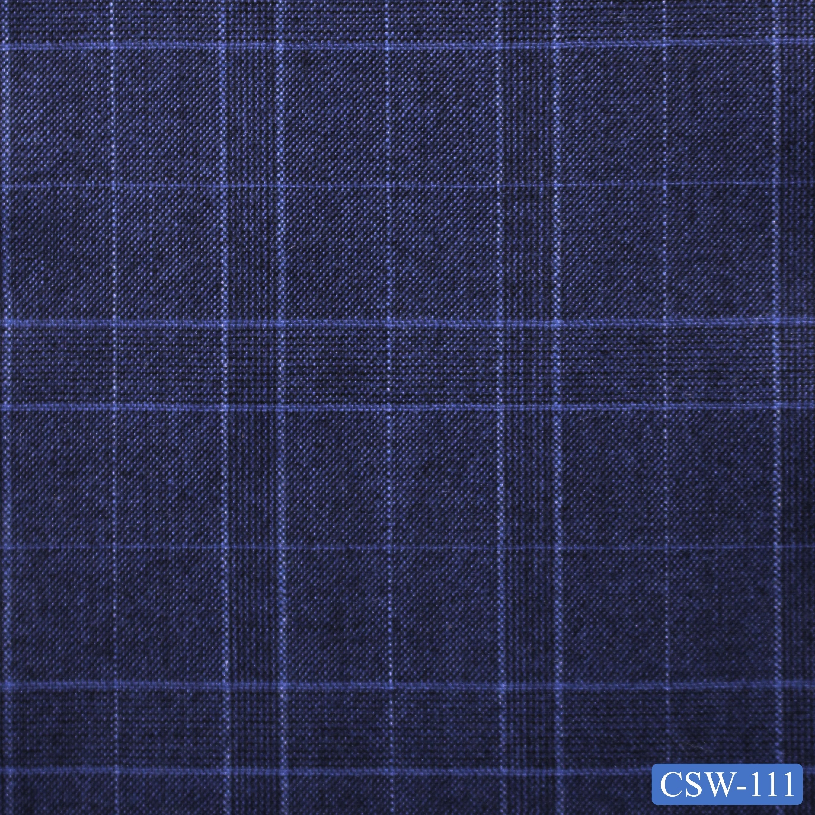 CSW-111/V3-19071 Blue Plaid Vest Fabric