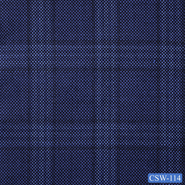 CSW-114/V3-19074 Blue Birdseye Check Pants Fabric