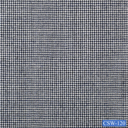 CSW-120/V3-19080 White Houndstooth Suit Fabric