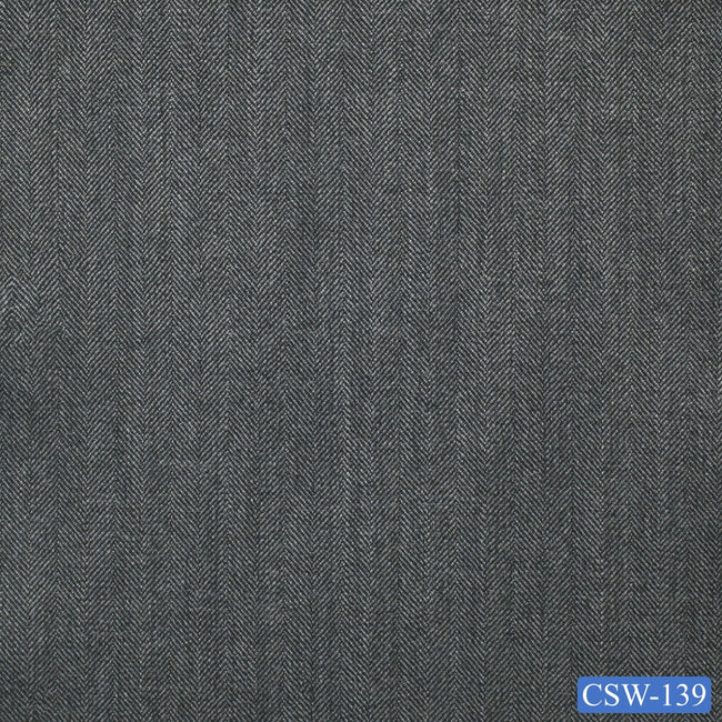 CSW-139/V3-19099 Medium Grey Herringbone Pants Fabric