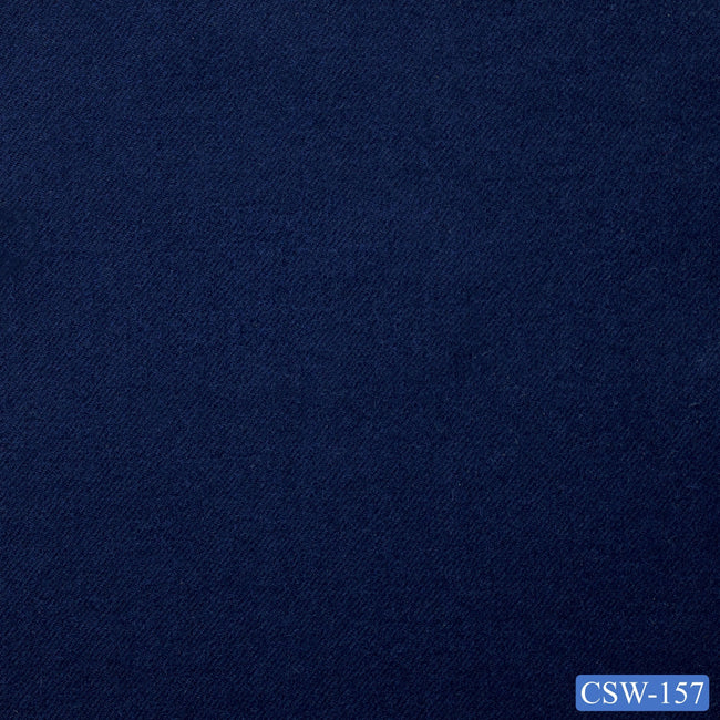 CSW-157/V3-19117 Navy Blue Solid Flannel Pants Fabric