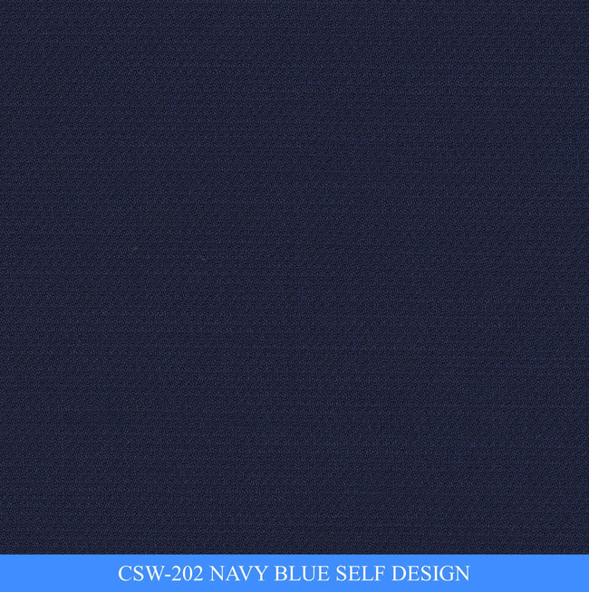 CSW-202/V3-19121 Navy Blue Self Design Pants Fabric