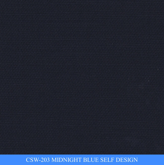 CSW-203/V3-19122 Midnight Blue Self Design Vest Fabric