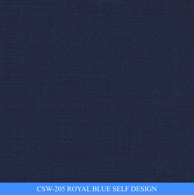 CSW-205/V3-19124 Royal Blue Self Design Pants Fabric