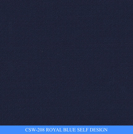 CSW-208/V3-19127 Royal Blue Self Design Suit Fabric