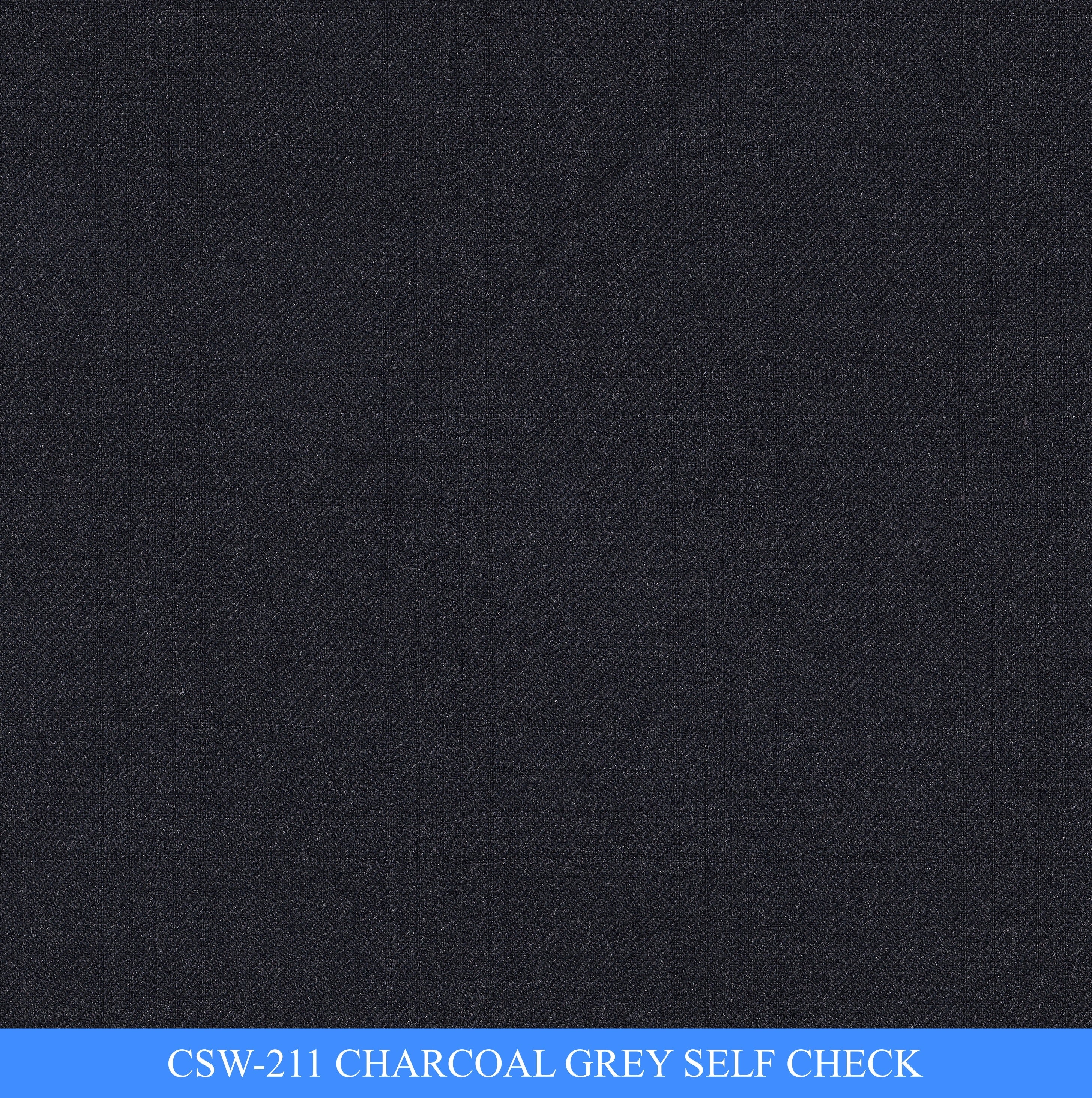 CSW-211/V3-19130 Charcoal Grey Self Check Suit Fabric