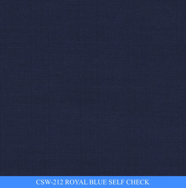 CSW-212/V3-19131 Royal Blue Self Check Pants Fabric