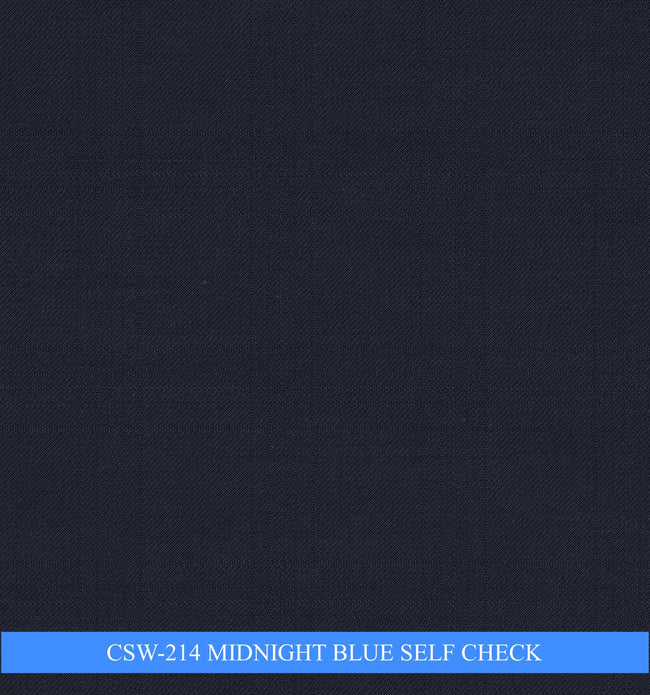 CSW-214/V3-19133 Midnight Blue Self Check Pants Fabric