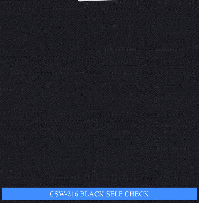 CSW-216/V3-19135 Black Self Check Vest Fabric